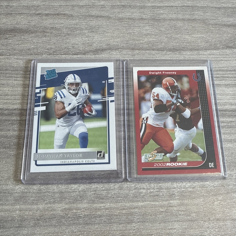 Indianapolis Colts NFL Rookie Card Lot Jonathan Taylor Dwight Freeney Panini